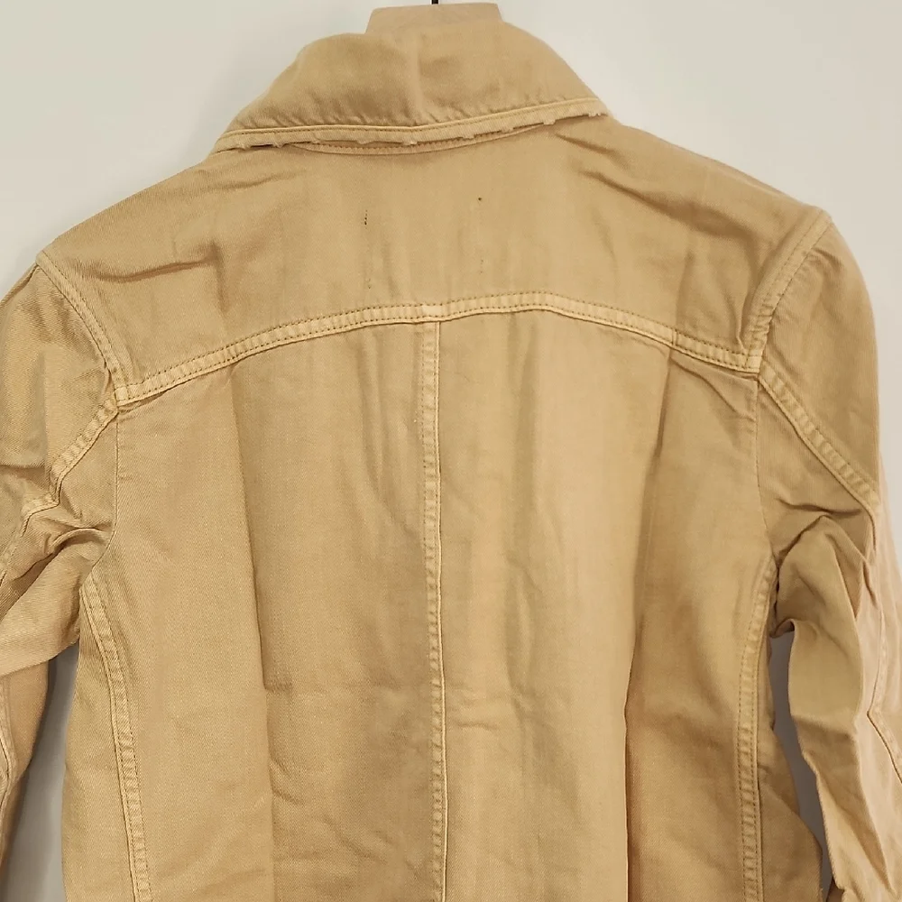 Sandrine Rose X Free People Beige Jean Jacket Size Medium - Picture 7 of 9
